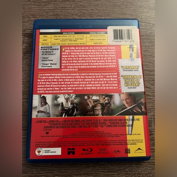 📀 3/$15 or 4/$20 📀 Kill Bill Volume 2 Bluray - Picture 2 of 3